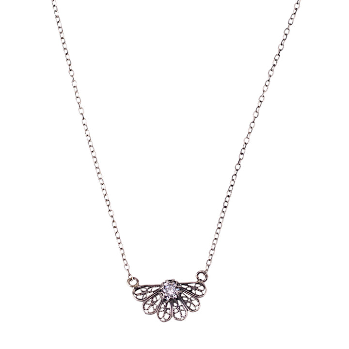 Yvone Christa_Zinnia Flower Necklace_C4320