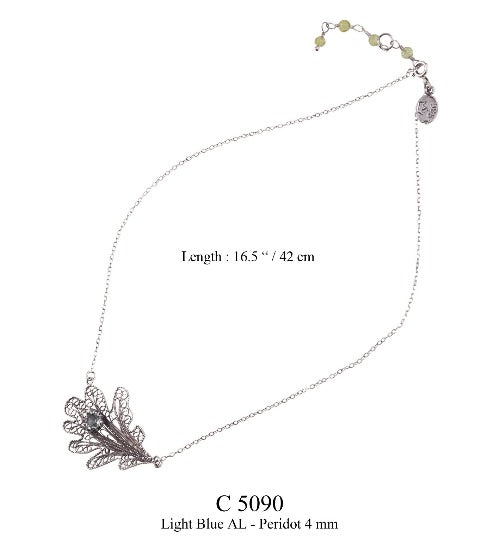 Collier feuille de chêne - moyen 