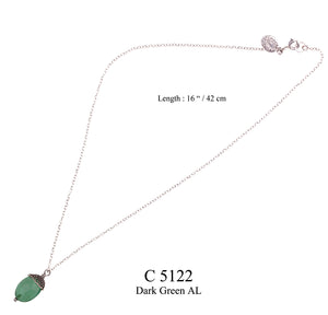Acorn pendant - emerald green