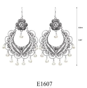 Frida chandelier earrings - clear cz briolettes