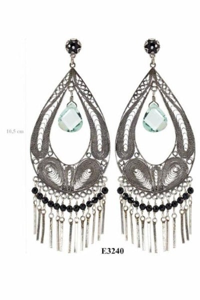 Boucles d'oreilles grand lustre 