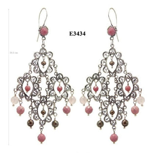 Large lace chandelier earrings