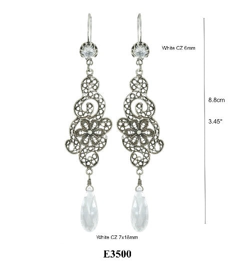 La Vie en Rose chandelier earrings