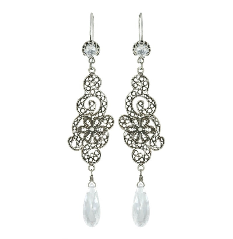 Yvone Christa_LA VIE EN ROSE CHANDELIER EARRINGS _E3500