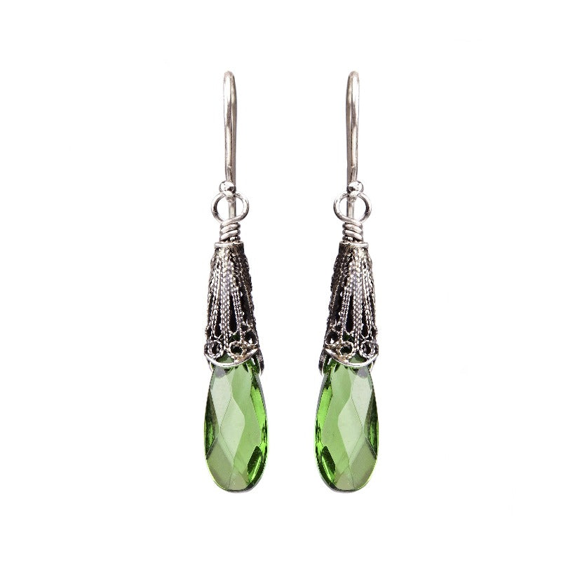 E3543_Green AL_ LA VIE EN ROSE DROP EARRINGS by Yvone Christa