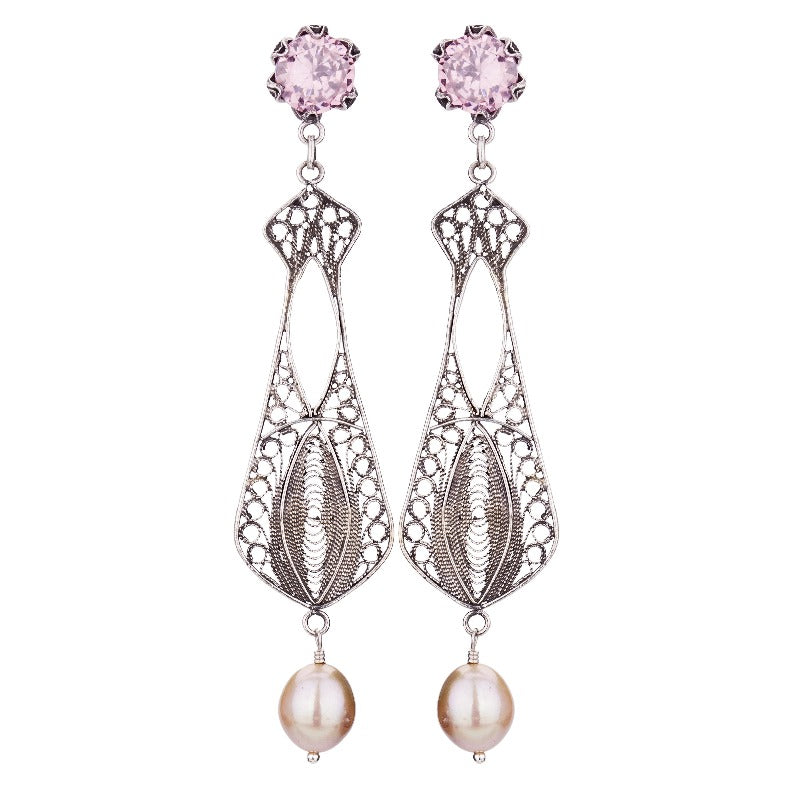 E3780_ELIZABETHAN CHAIR-ITY CHANDELIER EARRINGS by Yvone Christa