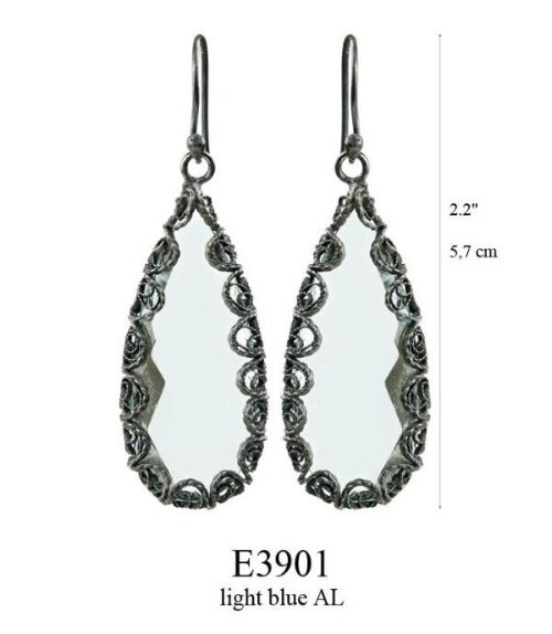 Teardrop filigree earrings - large