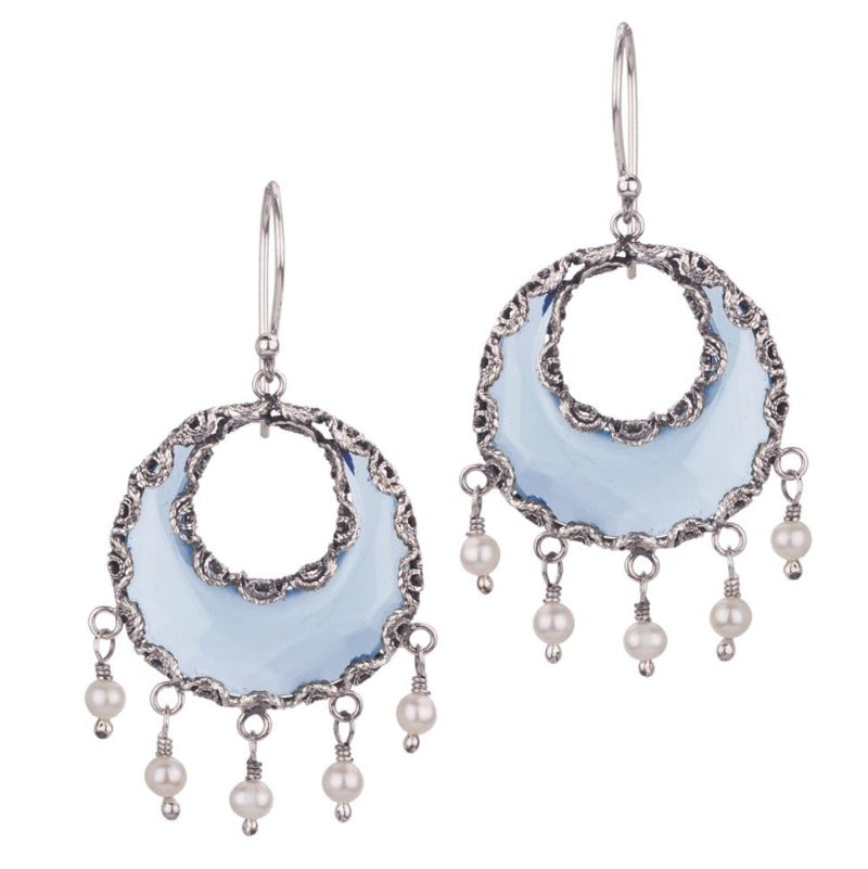 YVONE CHRISTA_CRESCENT BLUE MOON EARRINGS_E3979