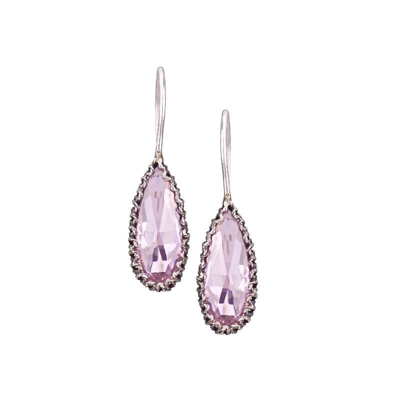 Yvone Christa_TEARDROP EARRINGS - SMALL_E4056_Pink CZ