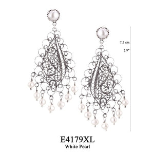Lotus flower chandelier earrings