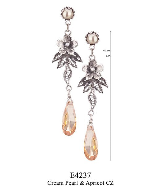 Boucles d'oreilles filigrane marguerite ✿ 