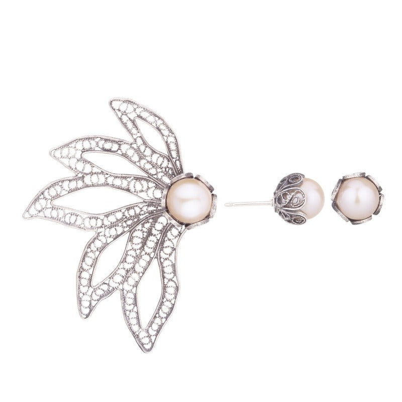 Yvone Christa_FANTASTIC ASYMMETRIC FILIGREE DESIGN EARRINGS_E4246