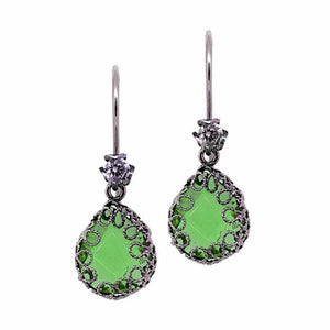 YvoneChrista_ Teardrop earrings - Emerald green_E4313g