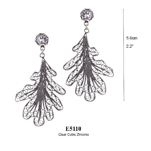 Boucles d'oreilles Feuille de Chêne 