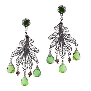 Oak Leaf chandelier earrings - medium_E5112 by Yvone Christa
