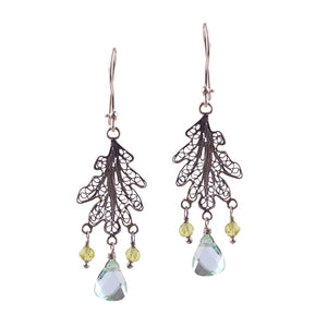 Oak leaf earrings - small_E5146 by Yvone Christa