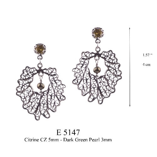 Boucles d'oreilles feuille de couronne - petites 