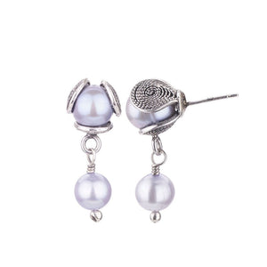 Yvone Christa_LILY OF THE VALLEY EARRINGS_E555_Blue Pearls