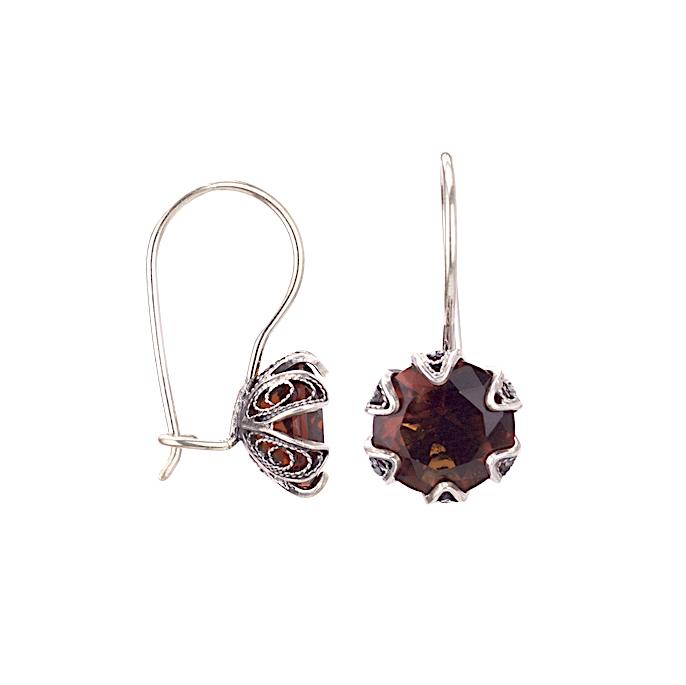 Yvone Christa_ECZ002ha_Amber AL_TULIP CUP HANGING EARRINGS - MEDIUM