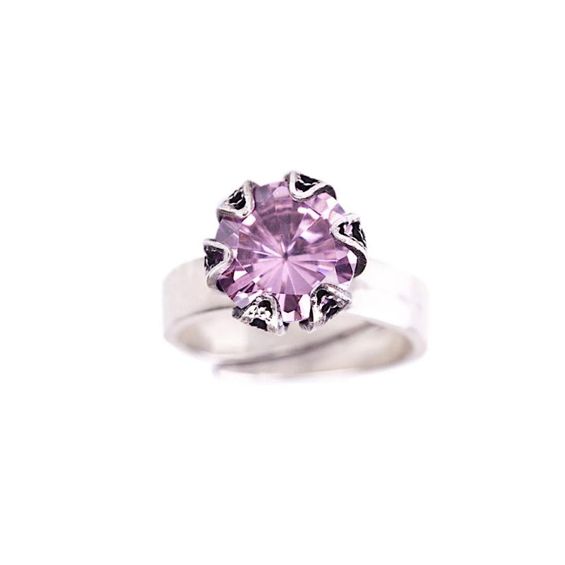 Yvone Christa_SOLITAIRE TULIP CUP RING- MEDIUM_RCZ002pink