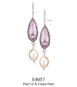 Pink Teardrop earrings